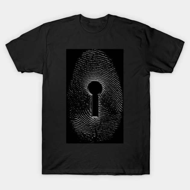 Fingerprint Lock T-Shirt by rolffimages